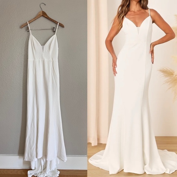 Confident Romance White Plunge Sleeveless Maxi Dress - Picture 1 of 10